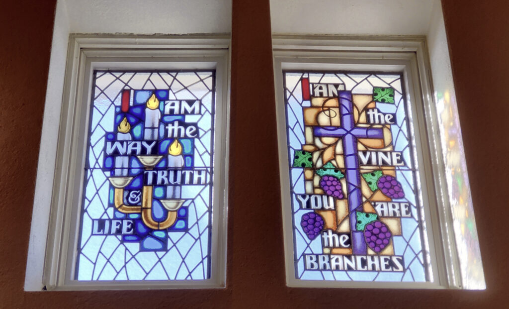 Stained Glass renderings of Jesus' I AM statements from the Gospel of John