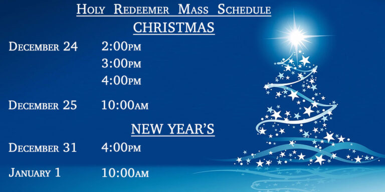 Christmas Mass Schedule โ Holy Redeemer Christmas Mass Schedule โ Holy Redeemer