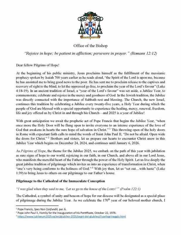 Jubilee Letter