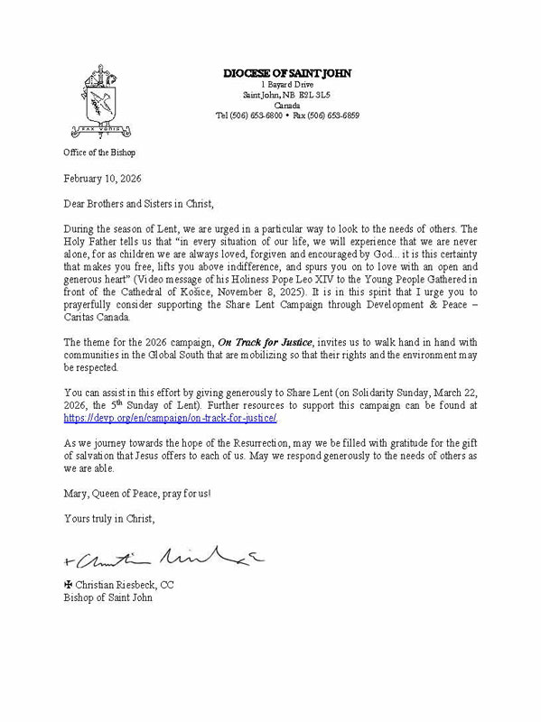 Share Lent Letter